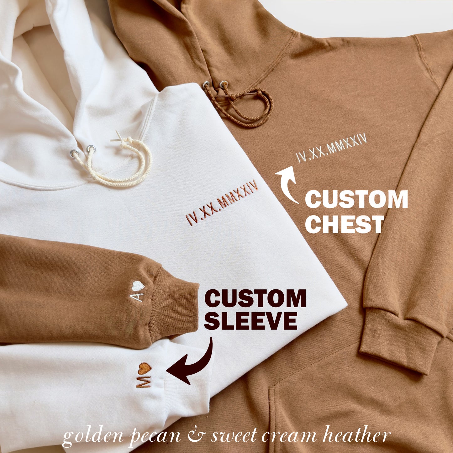 Custom Embroidered Roman Numeral Hoodie
