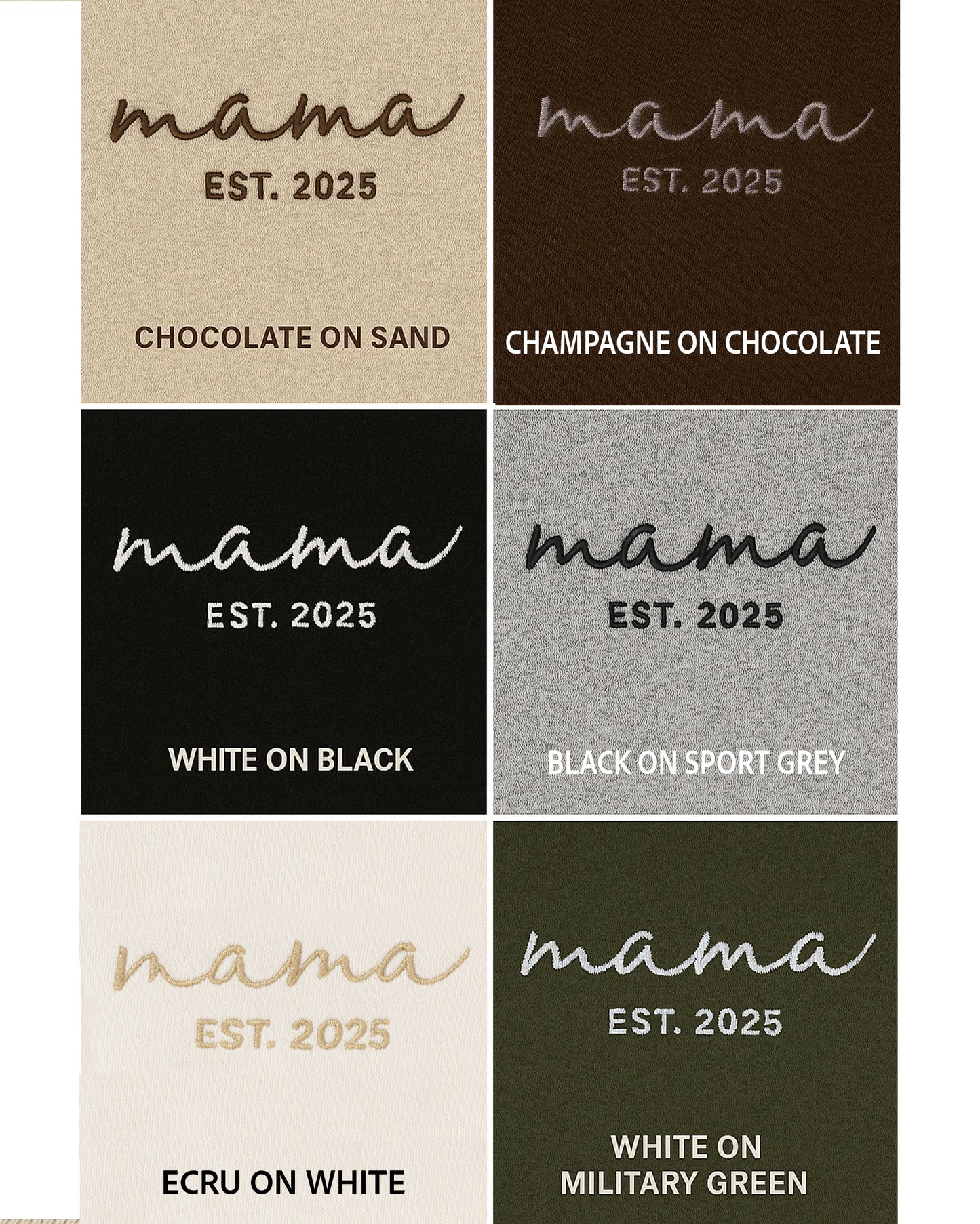 Minimalist Script Mama Embroidered Sweatshirt