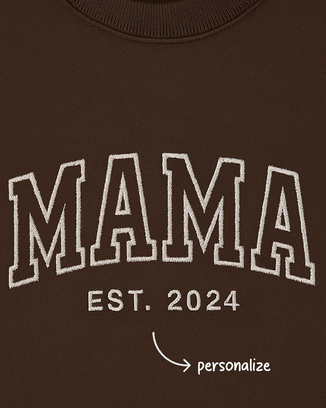 Classic Varsity Mama Embroidered Sweatshirt