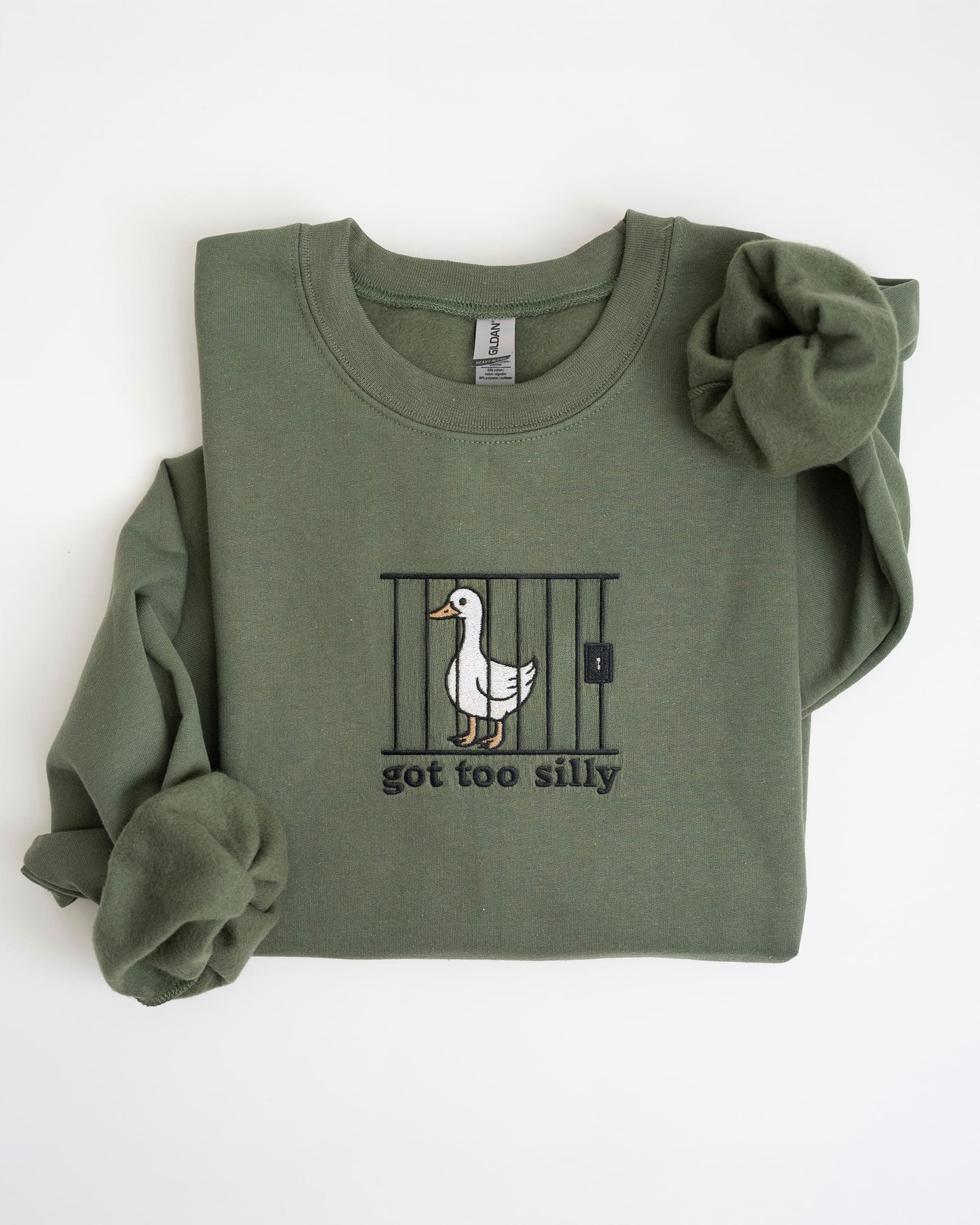 Got Too Silly Embroidered Sweatshirt