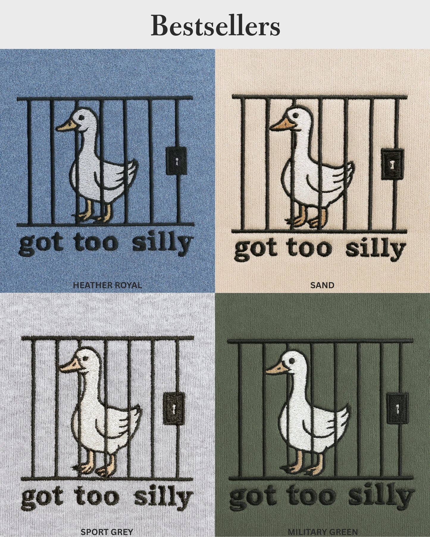 Got Too Silly Embroidered Sweatshirt