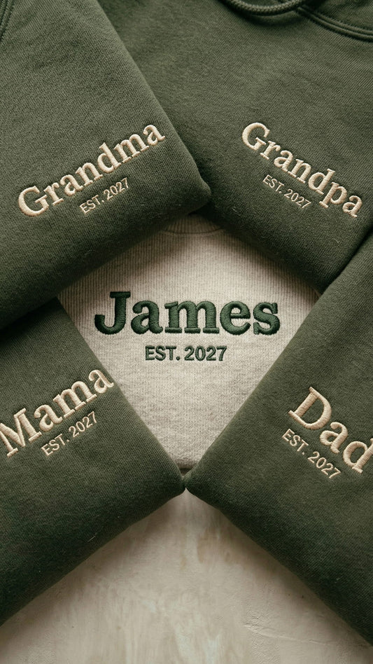Custom Embroidered Family Title Matching Sweatshirts - Adult Sweatshirt