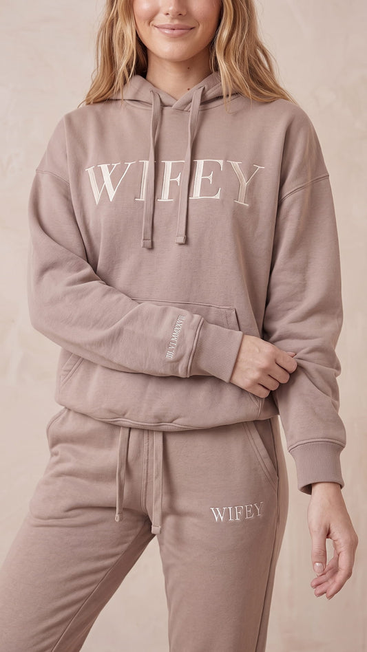 Personalized Hubby & Wifey Lounge Bundle | Roman Numeral Hoodies & Matching Joggers