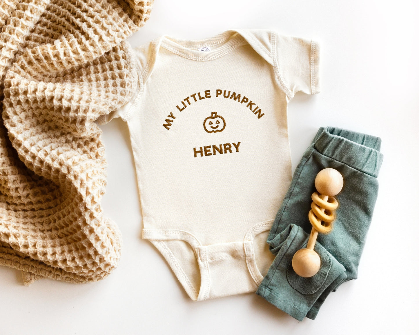 My Little Pumpkin Embroidered Bodysuit