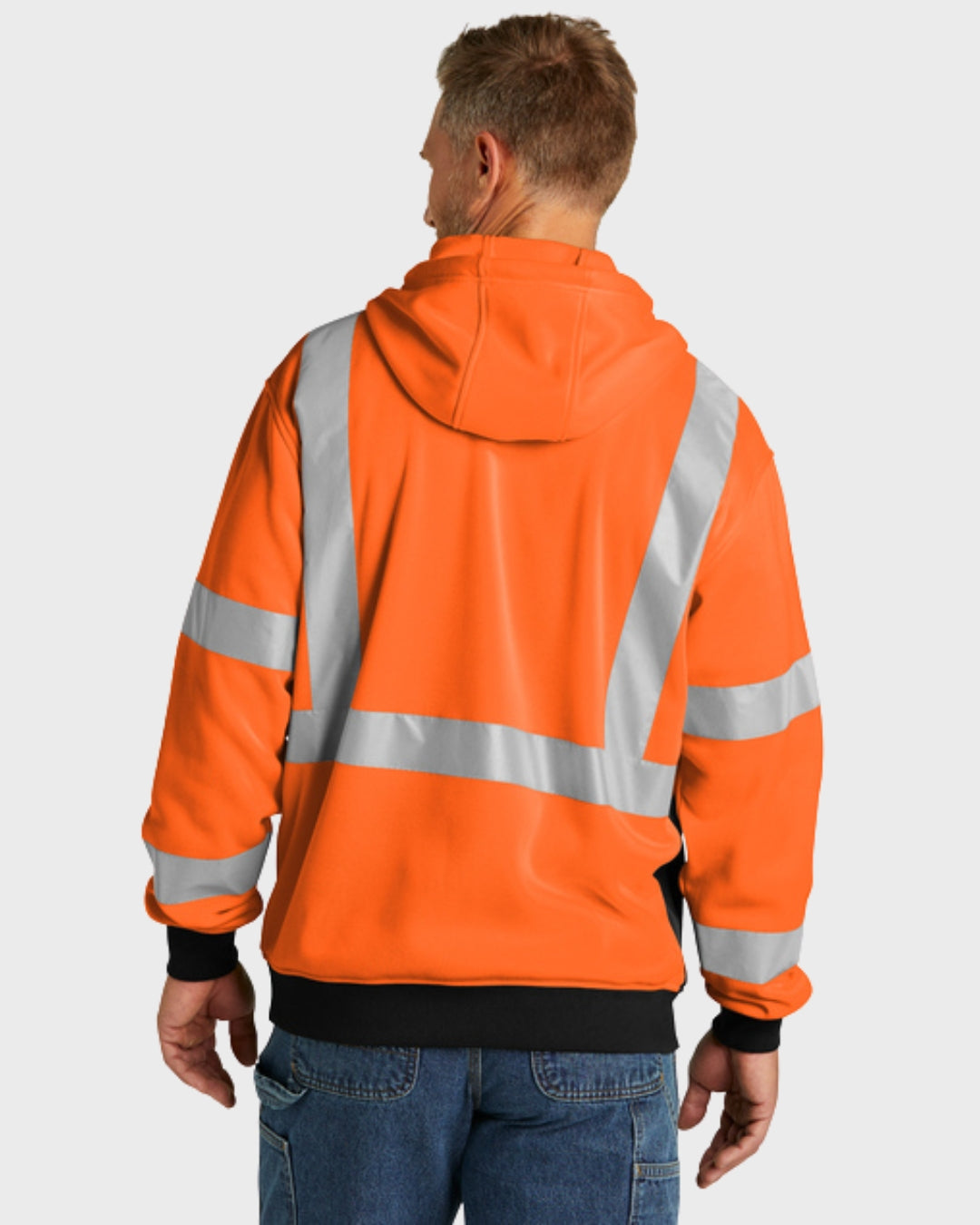 CornerStone® ANSI 107 Class 3 Heavy-Duty Fleece Full-Zip Hoodie