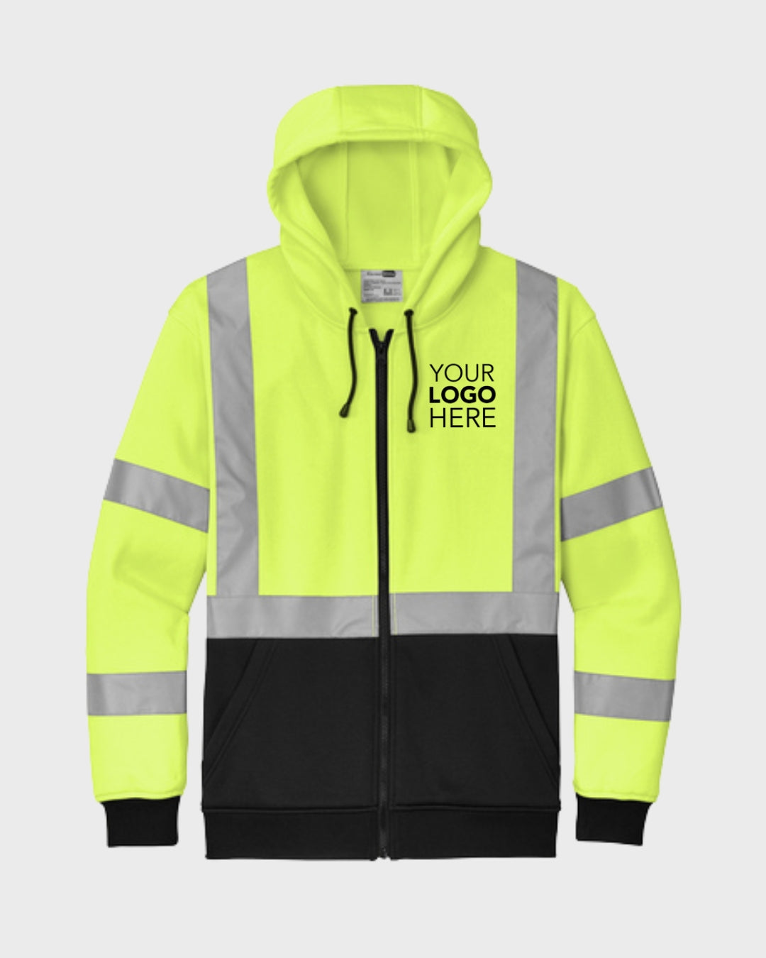 CornerStone® ANSI 107 Class 3 Heavy-Duty Fleece Full-Zip Hoodie