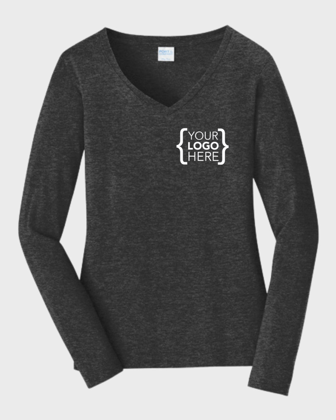 Port & Co™ Women's Long Sleeve Fan Favorite™ V-Neck Tee