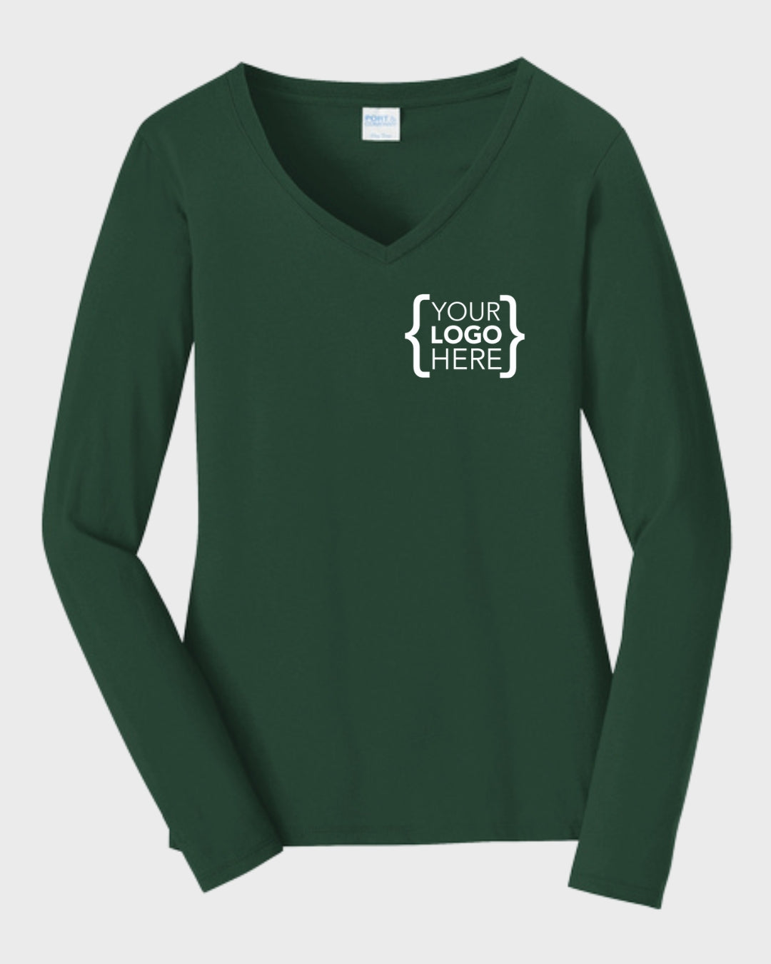 Port & Co™ Women's Long Sleeve Fan Favorite™ V-Neck Tee