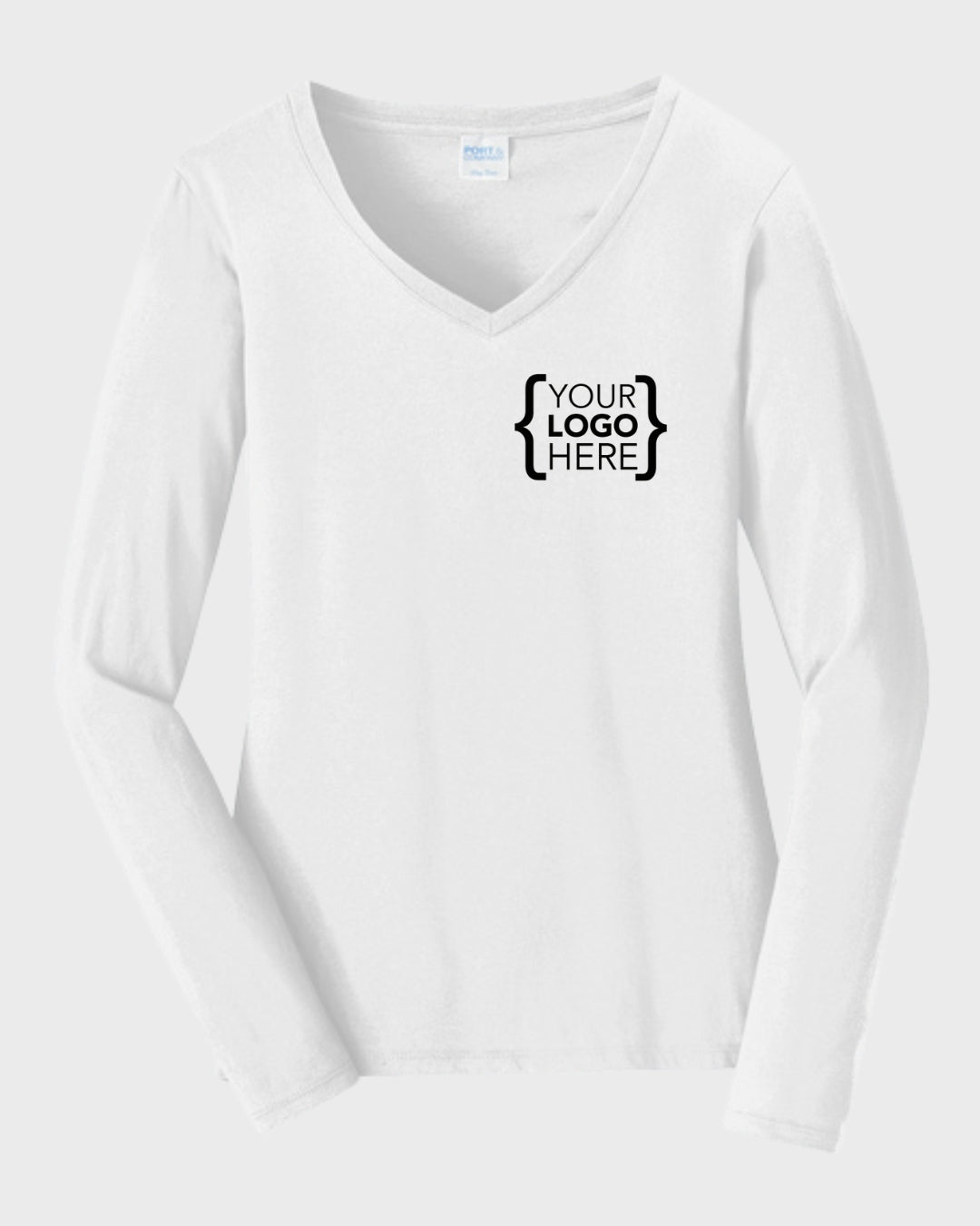 Port & Co™ Women's Long Sleeve Fan Favorite™ V-Neck Tee