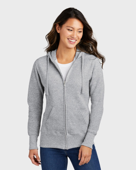 Port & Co™ Women's Core Fleece Full-Zip Hooded Sweatshirt