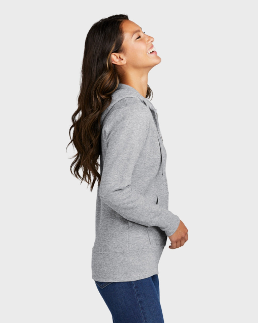Port & Co™ Women's Core Fleece Full-Zip Hooded Sweatshirt
