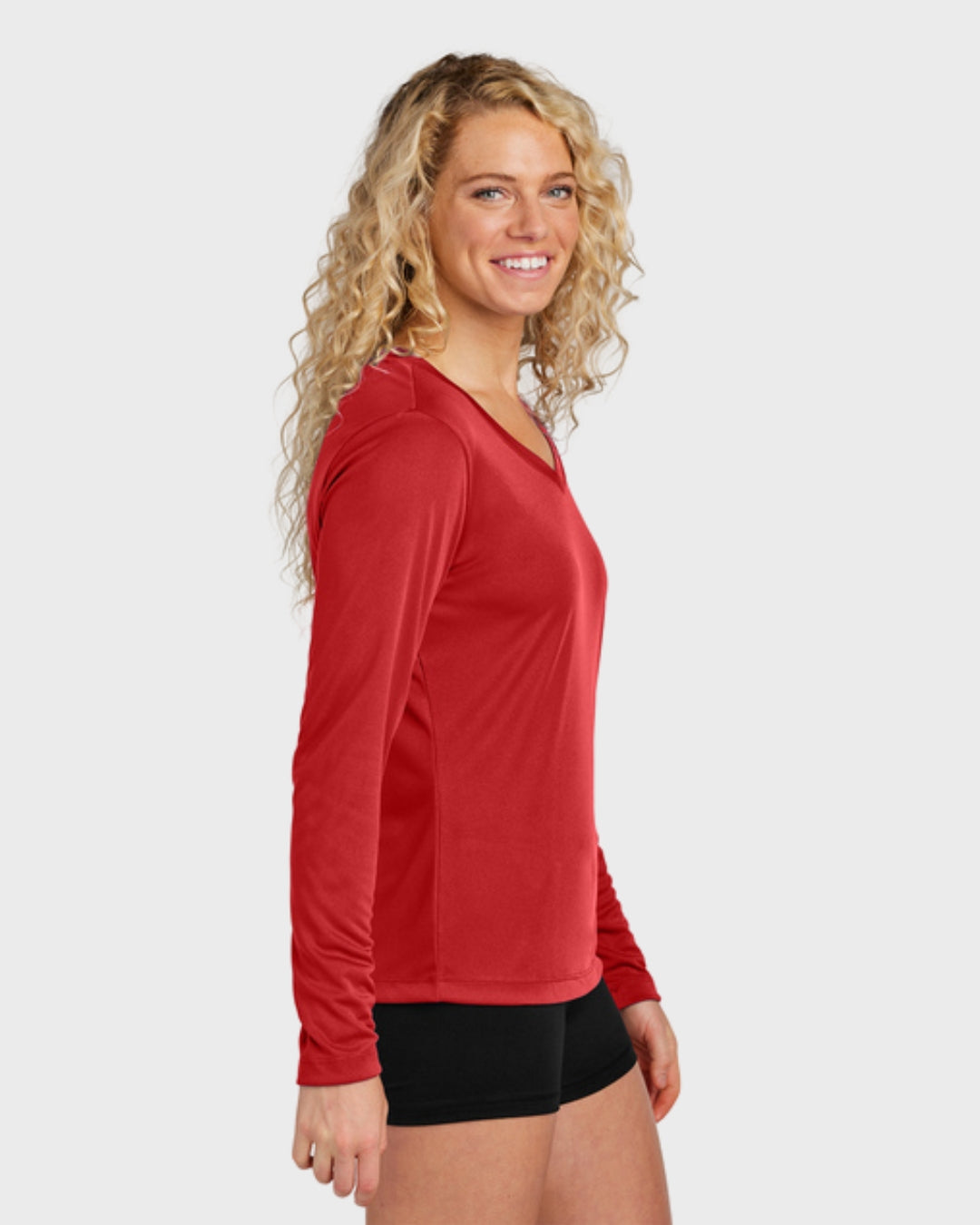 Sport-Tek® Women's Long Sleeve PosiCharge® Competitor™ V-Neck Tee