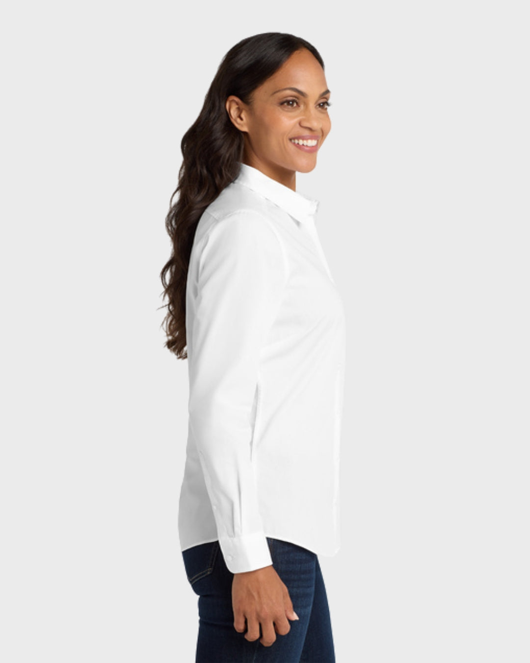 Port Authority® Women's Long Sleeve Carefree Poplin Shirt