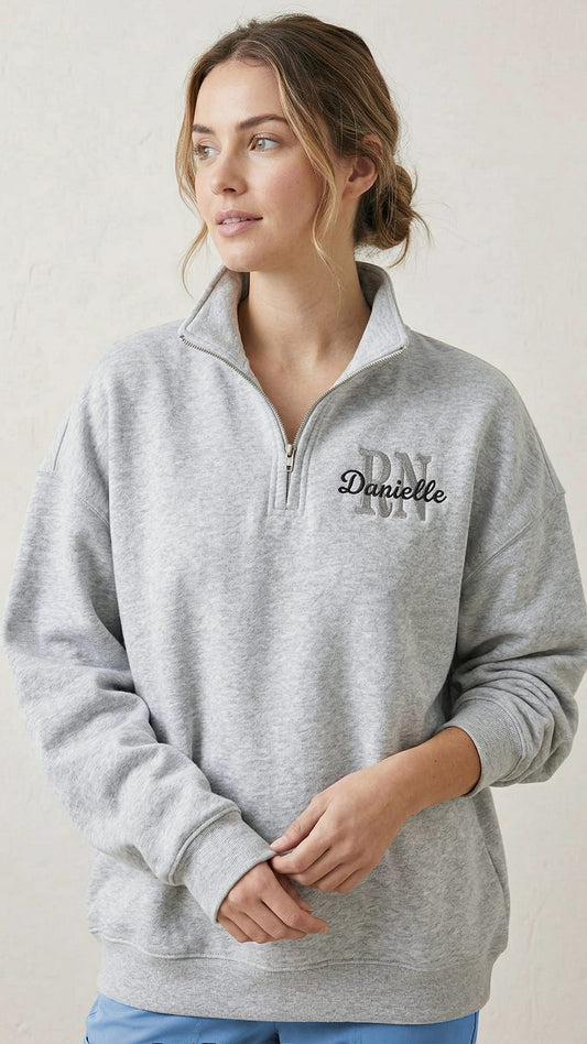 Nurse Name & Title Quarter-Zip