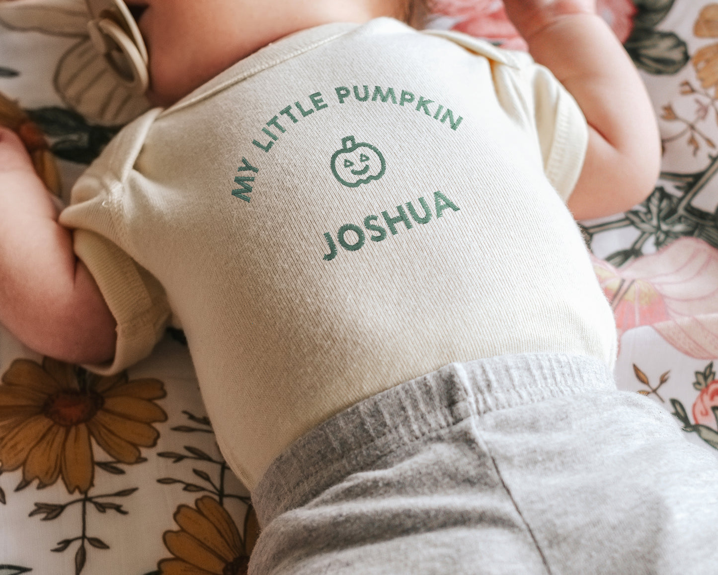 My Little Pumpkin Embroidered Bodysuit