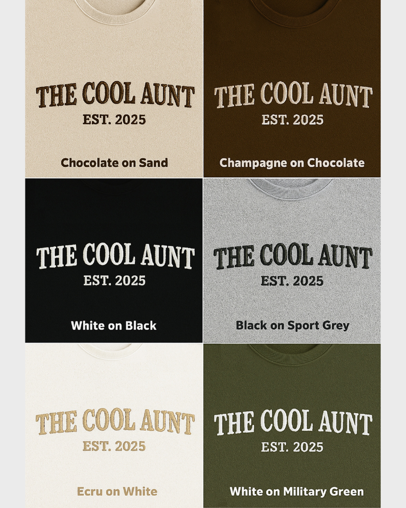 The Cool Aunt Arch Embroidered Sweatshirt