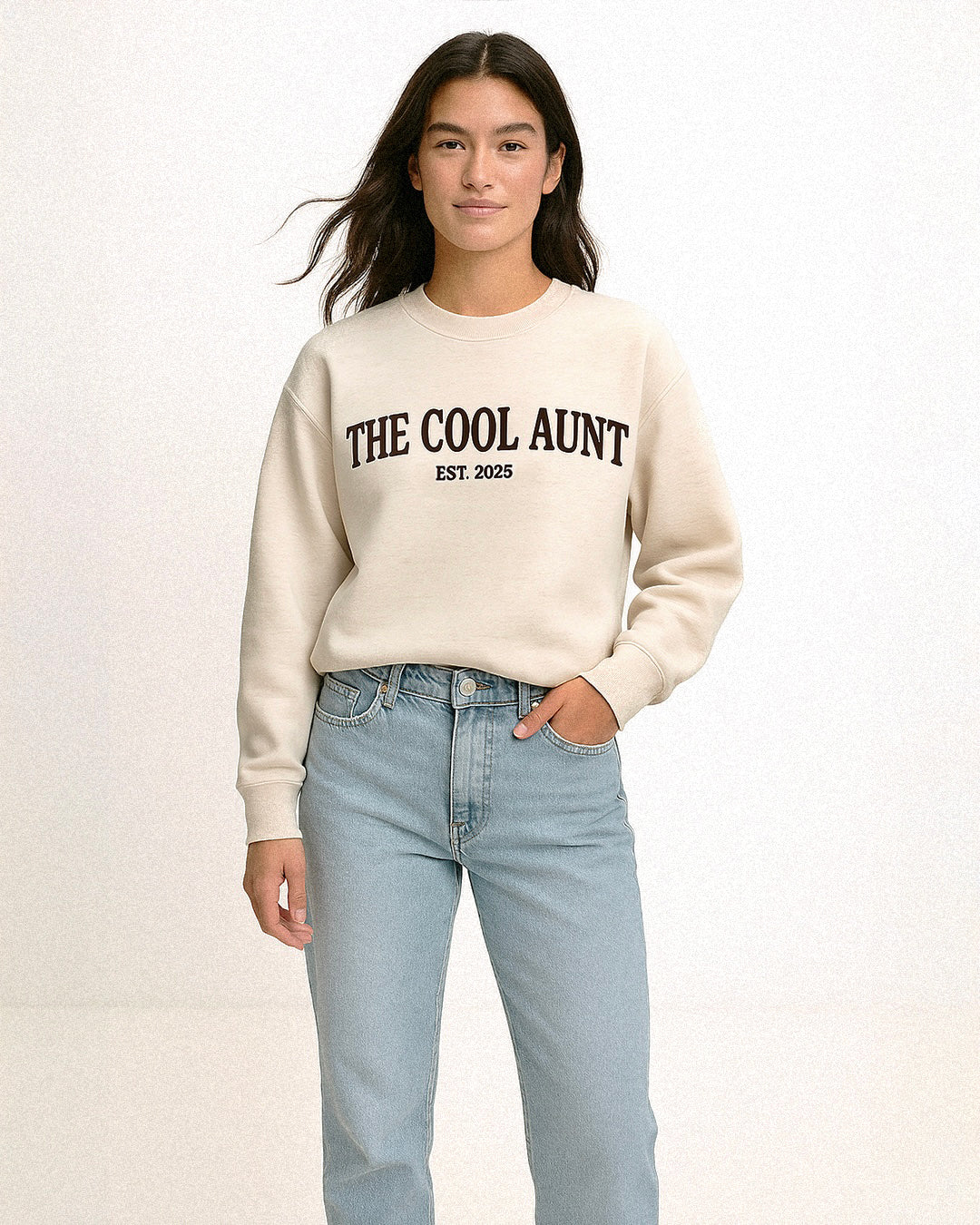 The Cool Aunt Arch Embroidered Sweatshirt