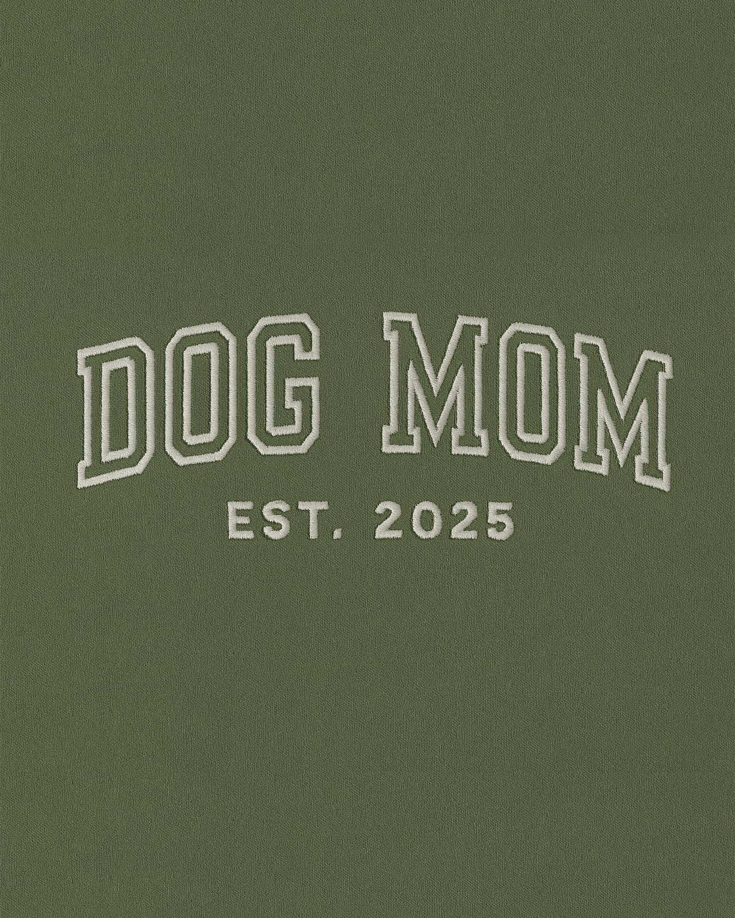 Varsity Dog Mom Embroidered Sweatshirt