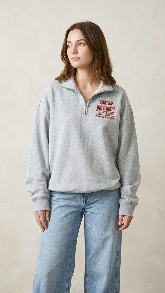New Student & Grad Gift Box | Custom Embroidered Quarter-Zip Set