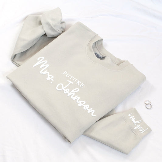 Personalized Future Mrs Sweatshirt