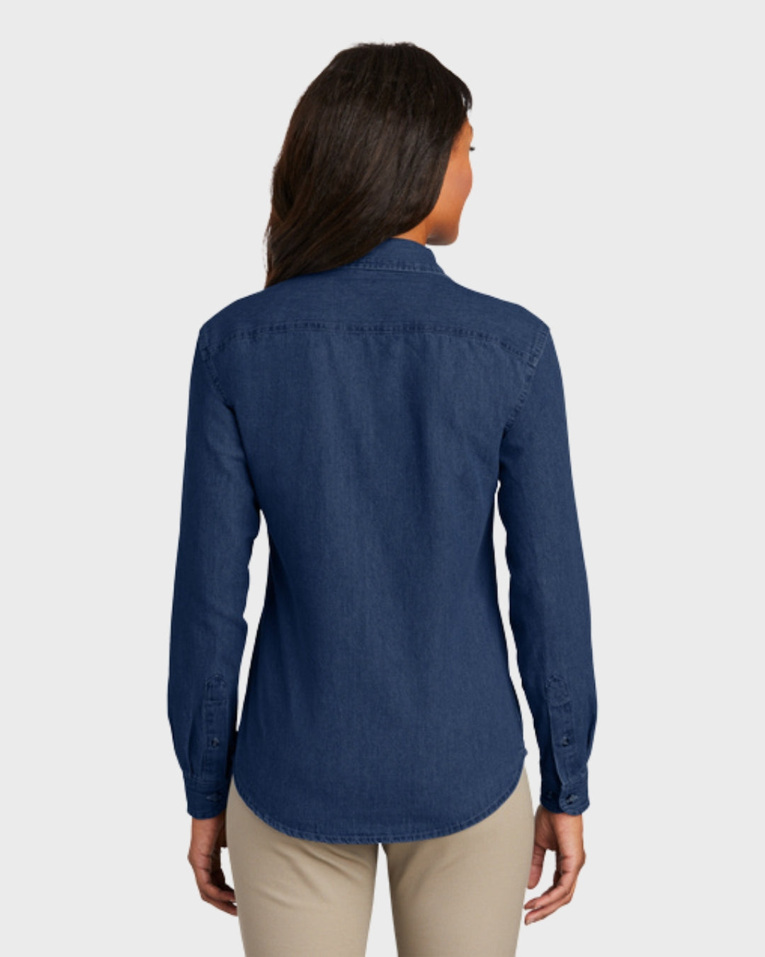 Port & Co™ Women's Long Sleeve Value Denim Shirt