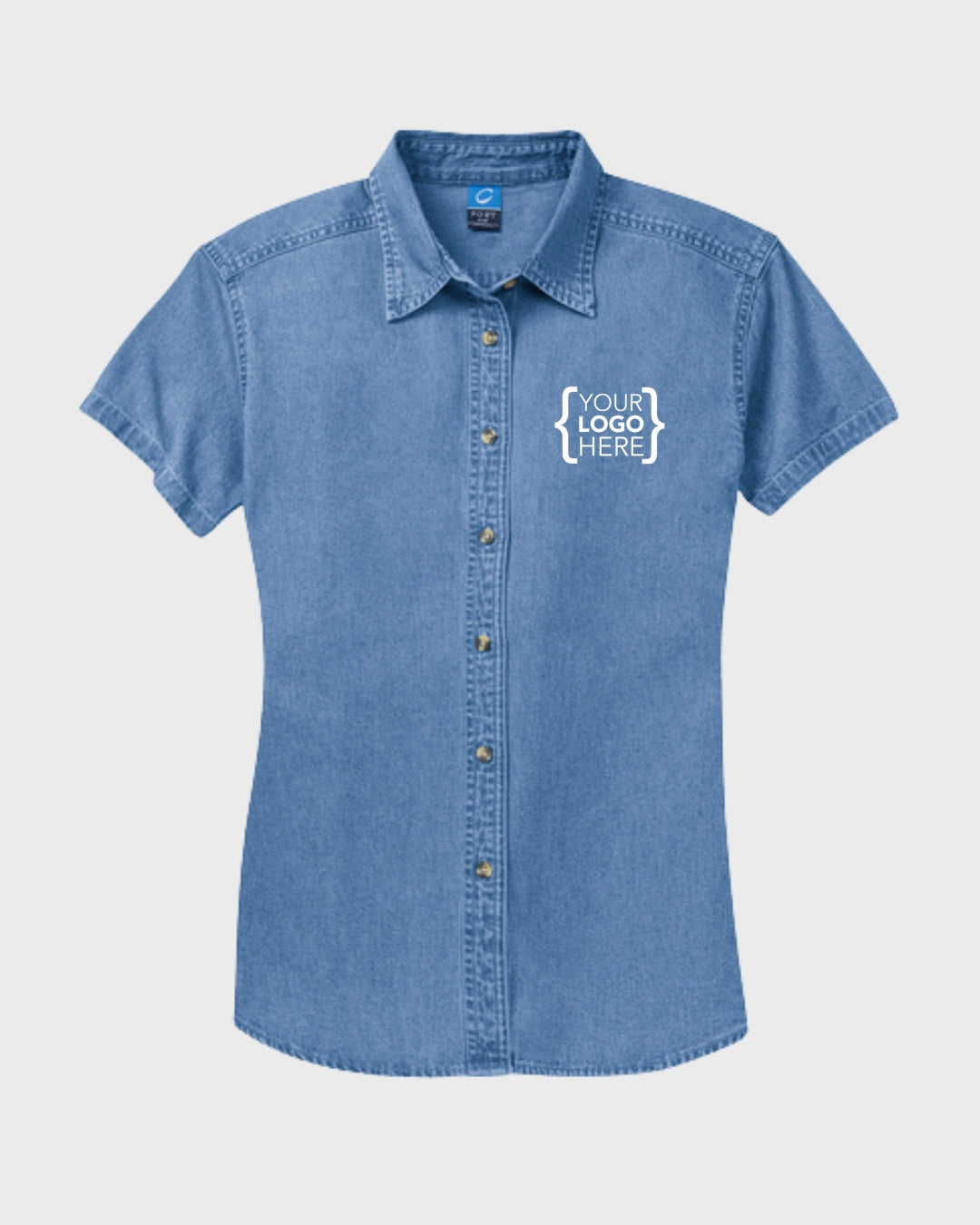 Port & Co™ Women's Short Sleeve Value Denim Shirt