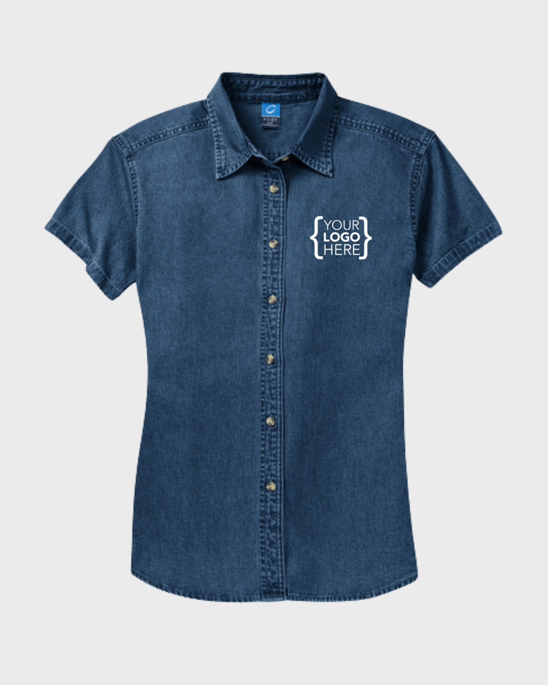 Port & Co™ Women's Short Sleeve Value Denim Shirt