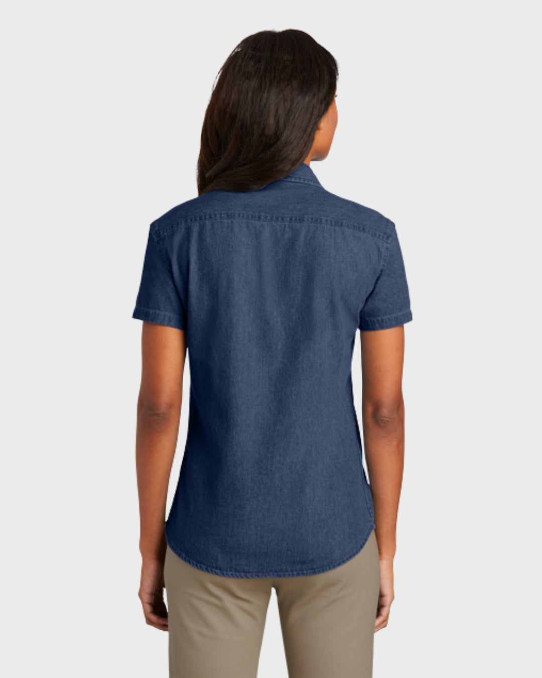 Port & Co™ Women's Short Sleeve Value Denim Shirt