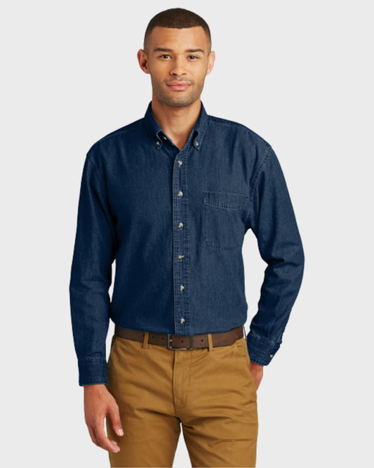 Port & Co™ Long Sleeve Value Denim Shirt