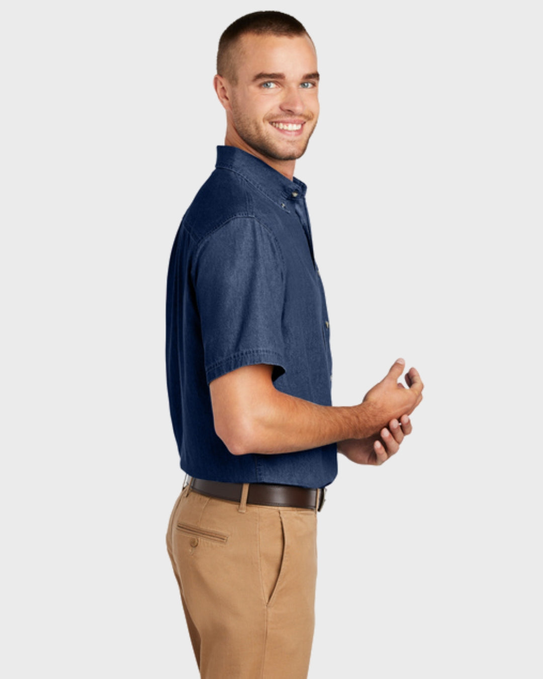 Port & Co™ Short Sleeve Value Denim Shirt