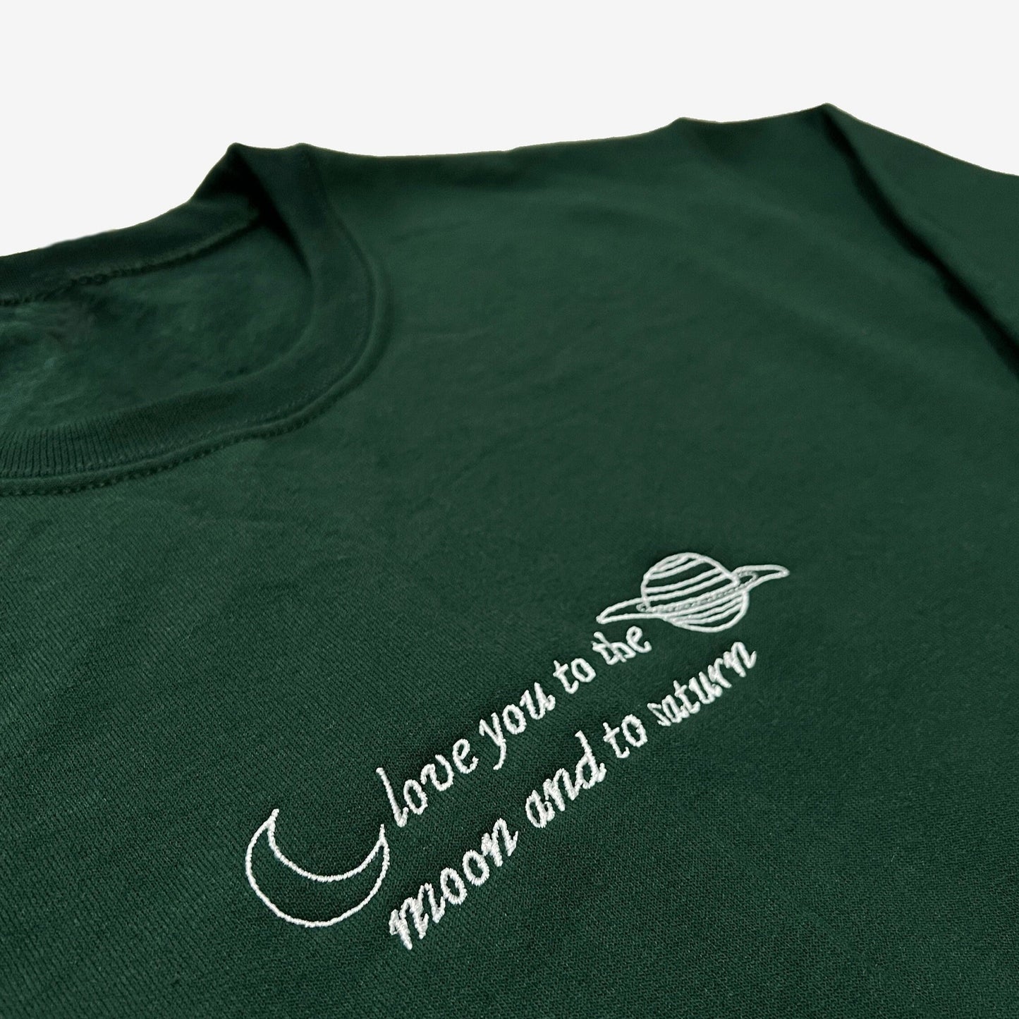 Moon & Saturn Embroidered Sweatshirt