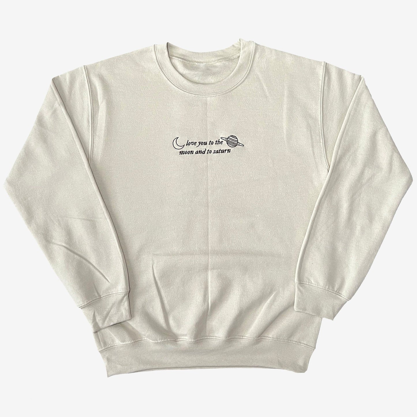 Moon & Saturn Embroidered Sweatshirt