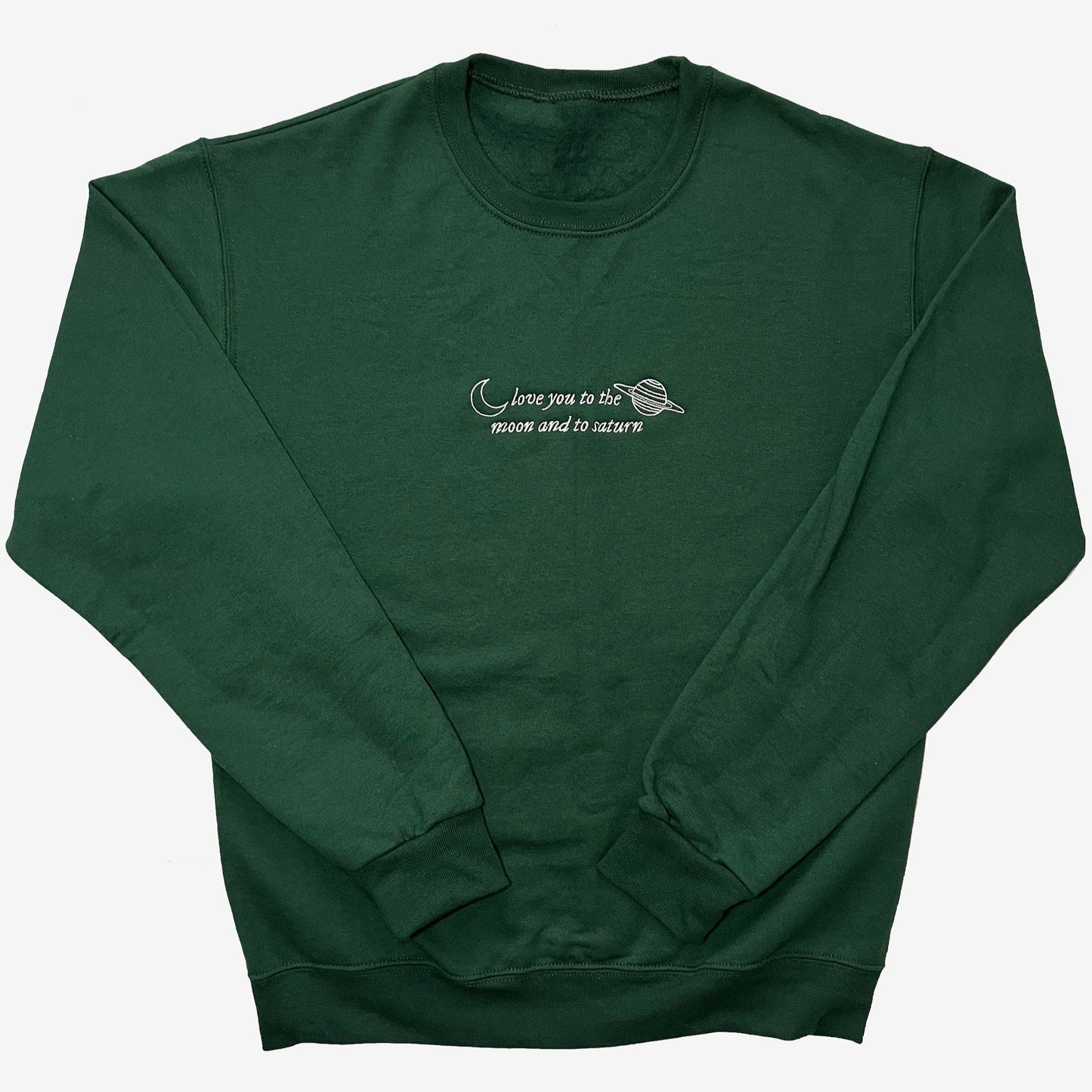 Moon & Saturn Embroidered Sweatshirt