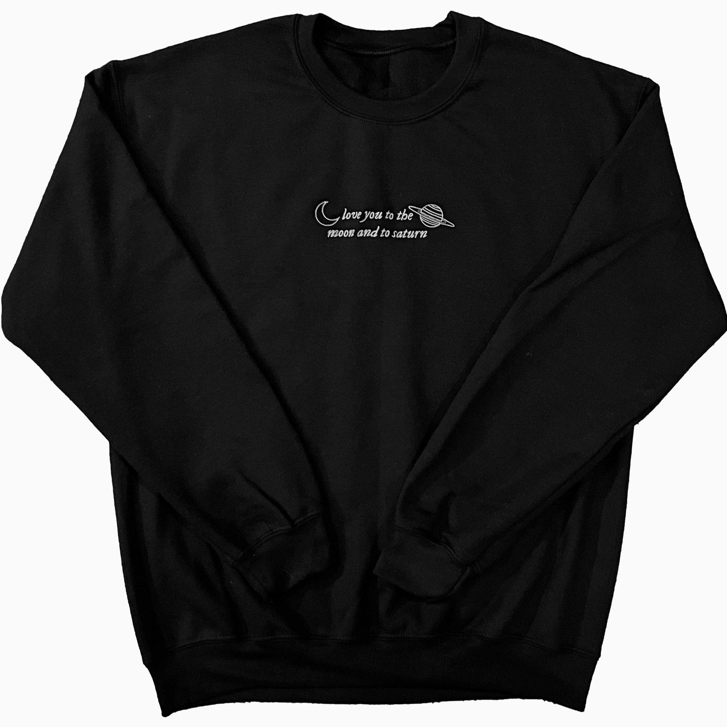 Moon & Saturn Embroidered Sweatshirt