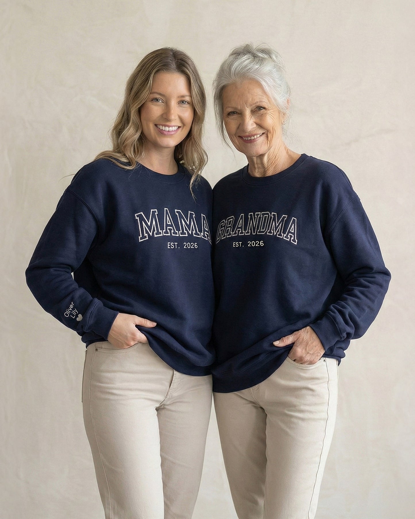 Classic Varsity Mama Embroidered Sweatshirt