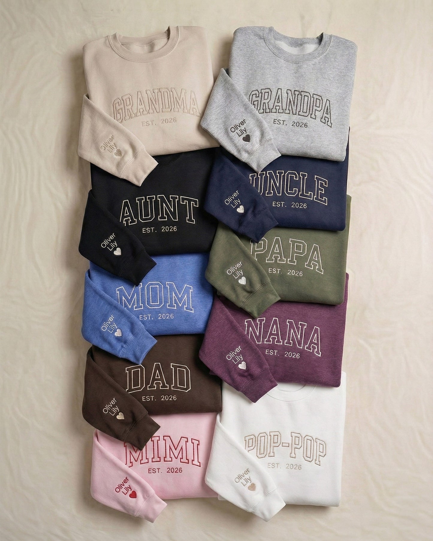 Classic Varsity Mama Embroidered Sweatshirt