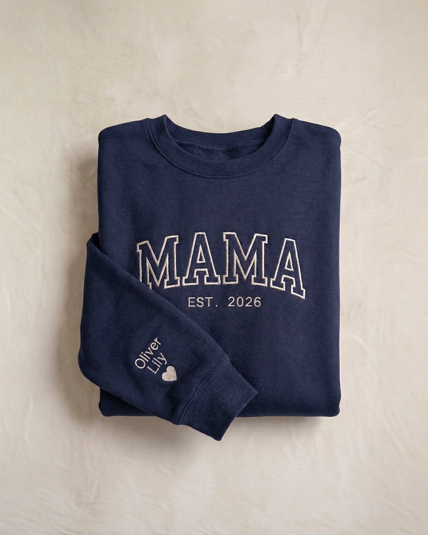Classic Varsity Mama Embroidered Sweatshirt