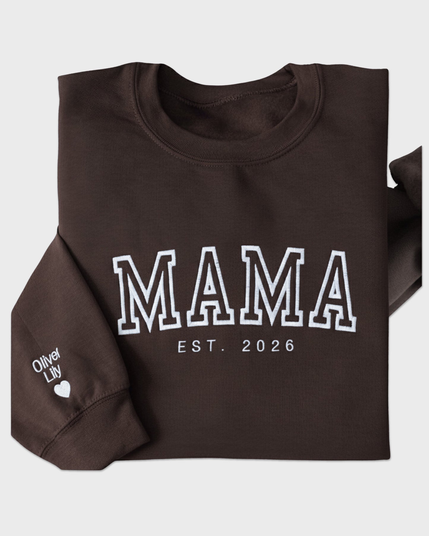 Classic Varsity Mama Embroidered Sweatshirt