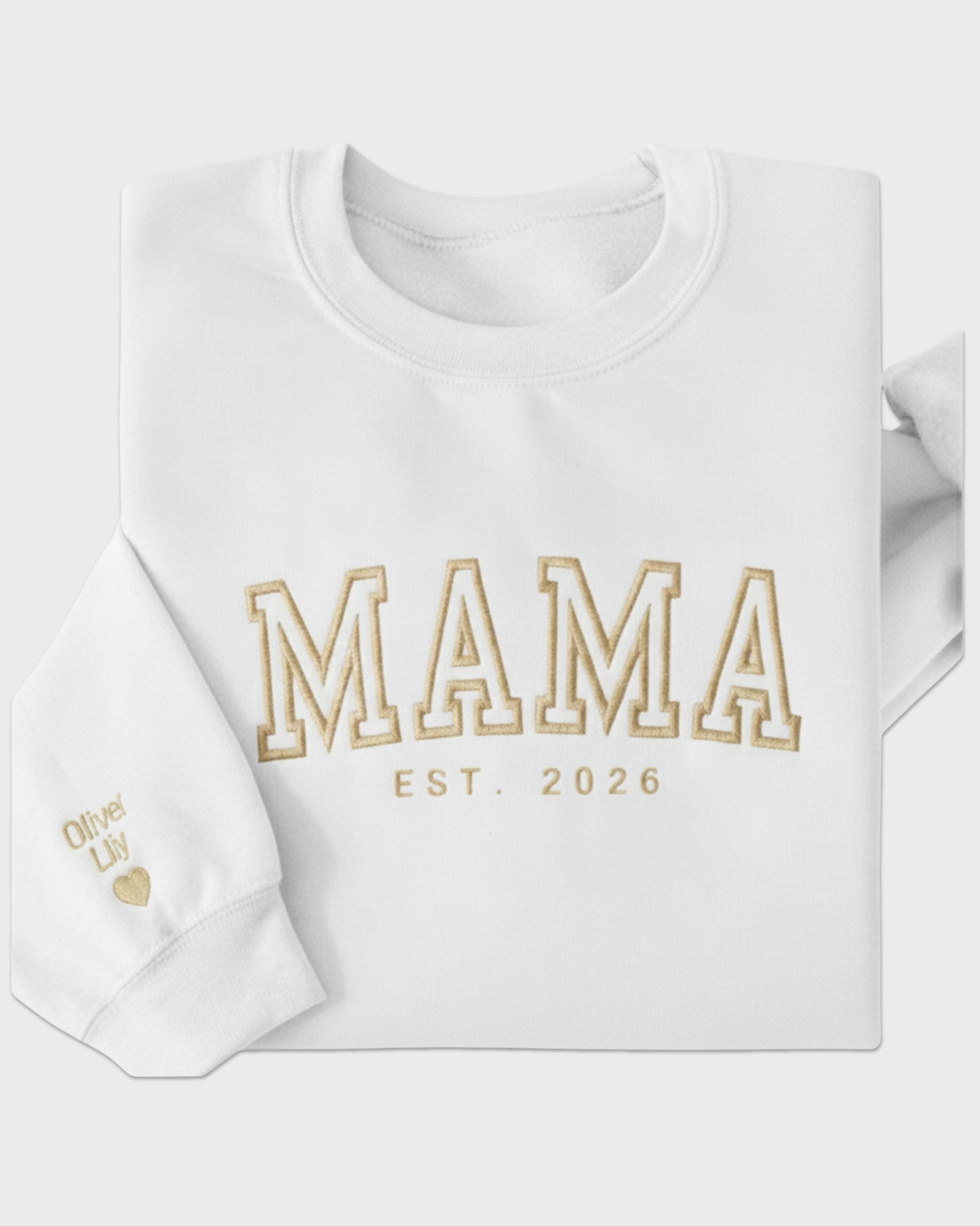 Classic Varsity Mama Embroidered Sweatshirt