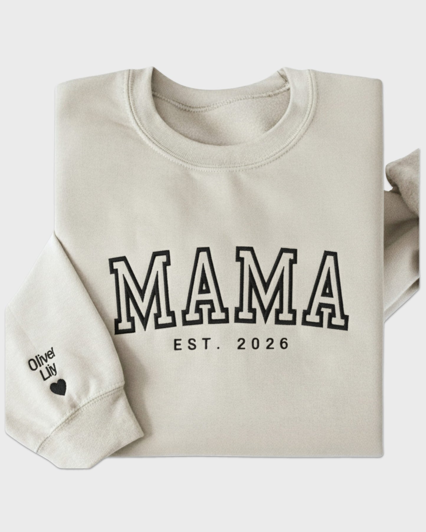 Classic Varsity Mama Embroidered Sweatshirt