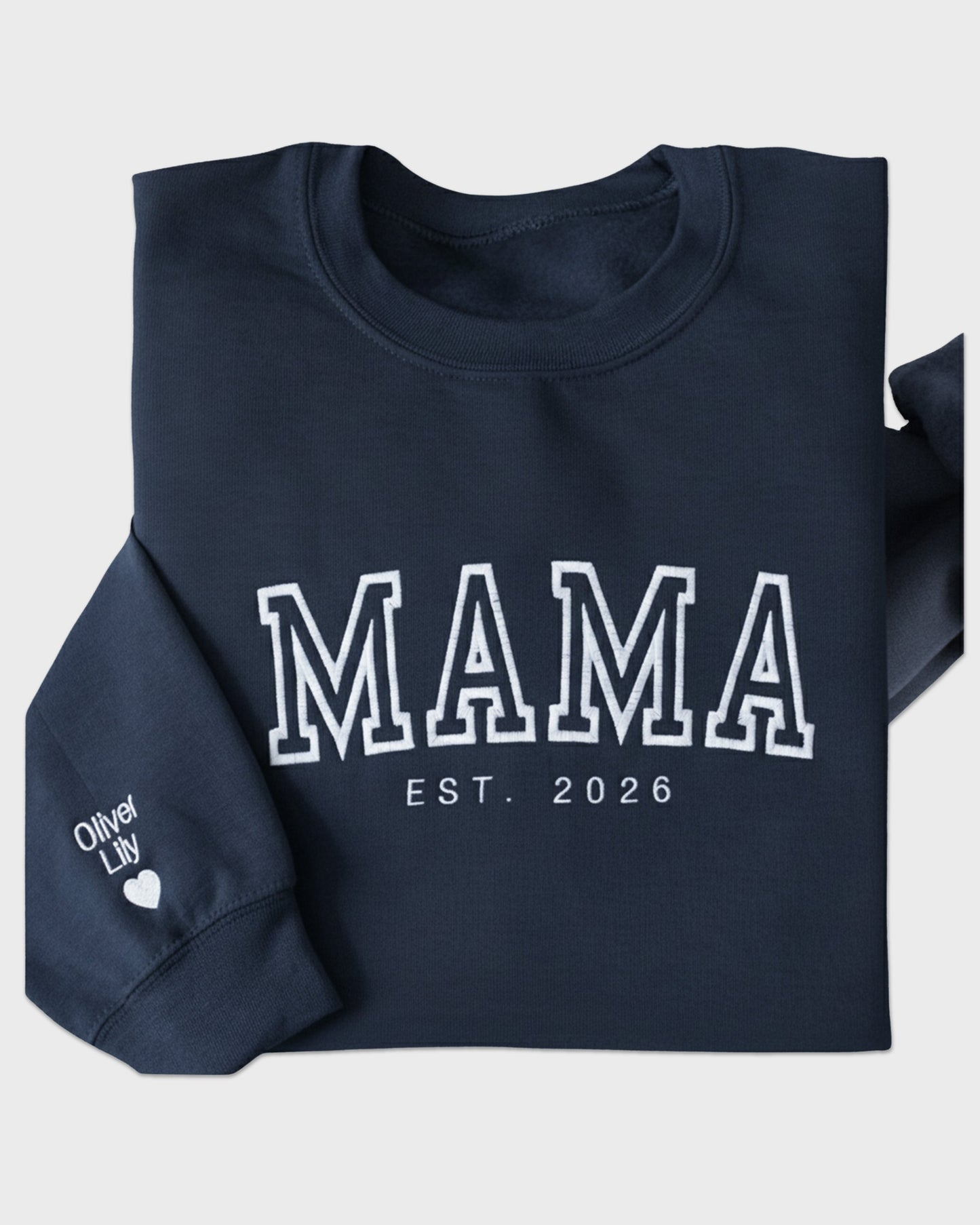 Classic Varsity Mama Embroidered Sweatshirt