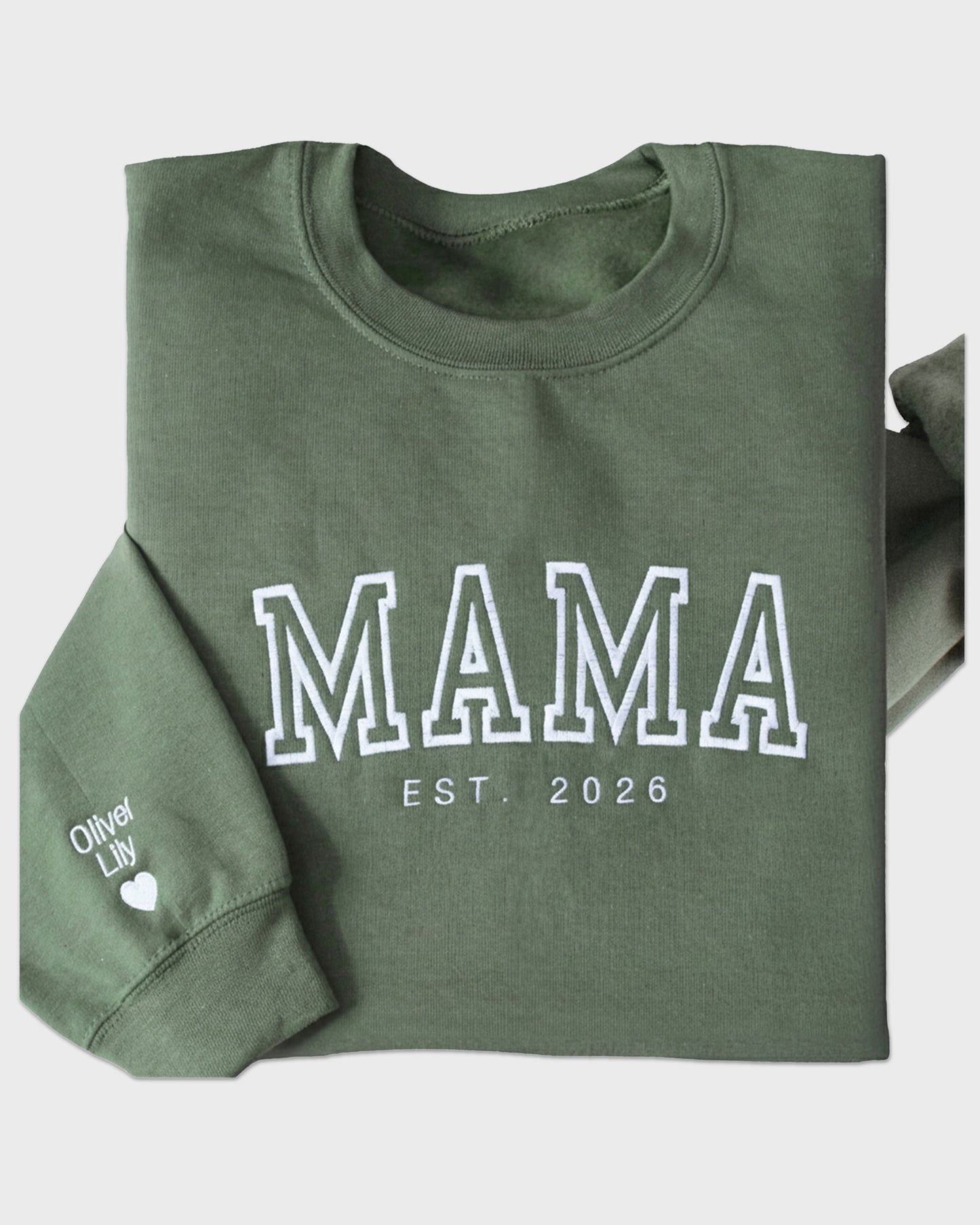 Classic Varsity Mama Embroidered Sweatshirt