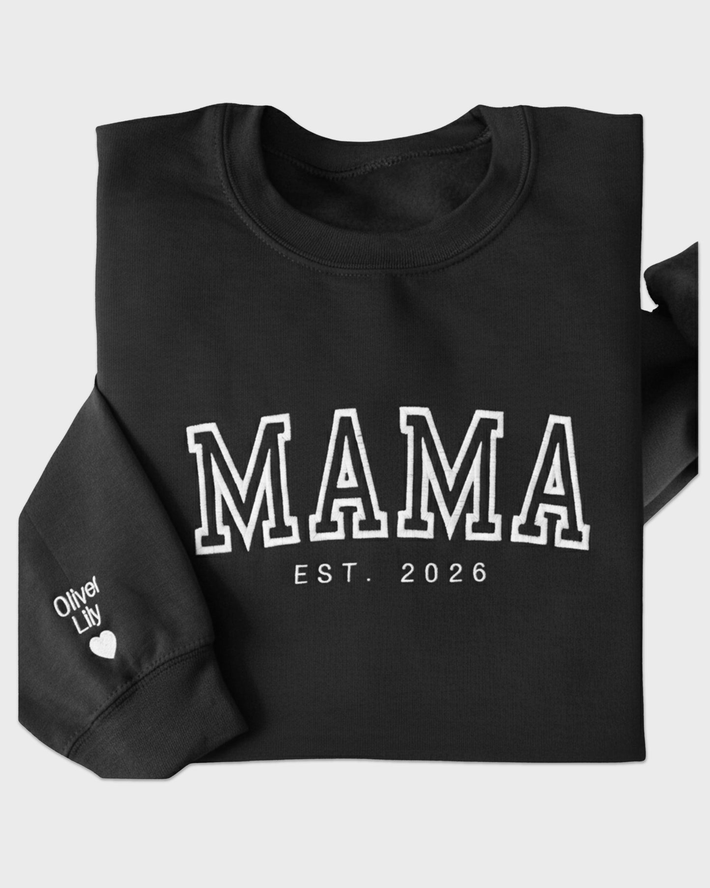 Classic Varsity Mama Embroidered Sweatshirt