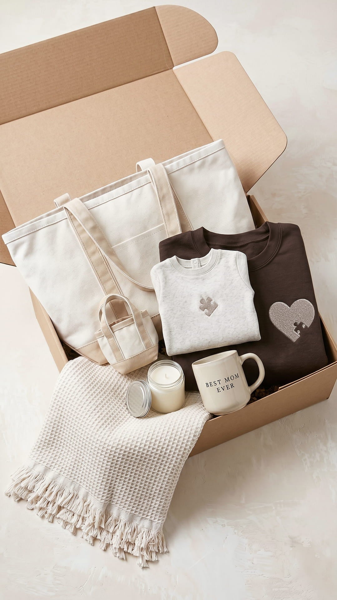 The Puzzle Piece Mama & Mini Keepsake Box | Matching Embroidered Mother & Child Gift Set