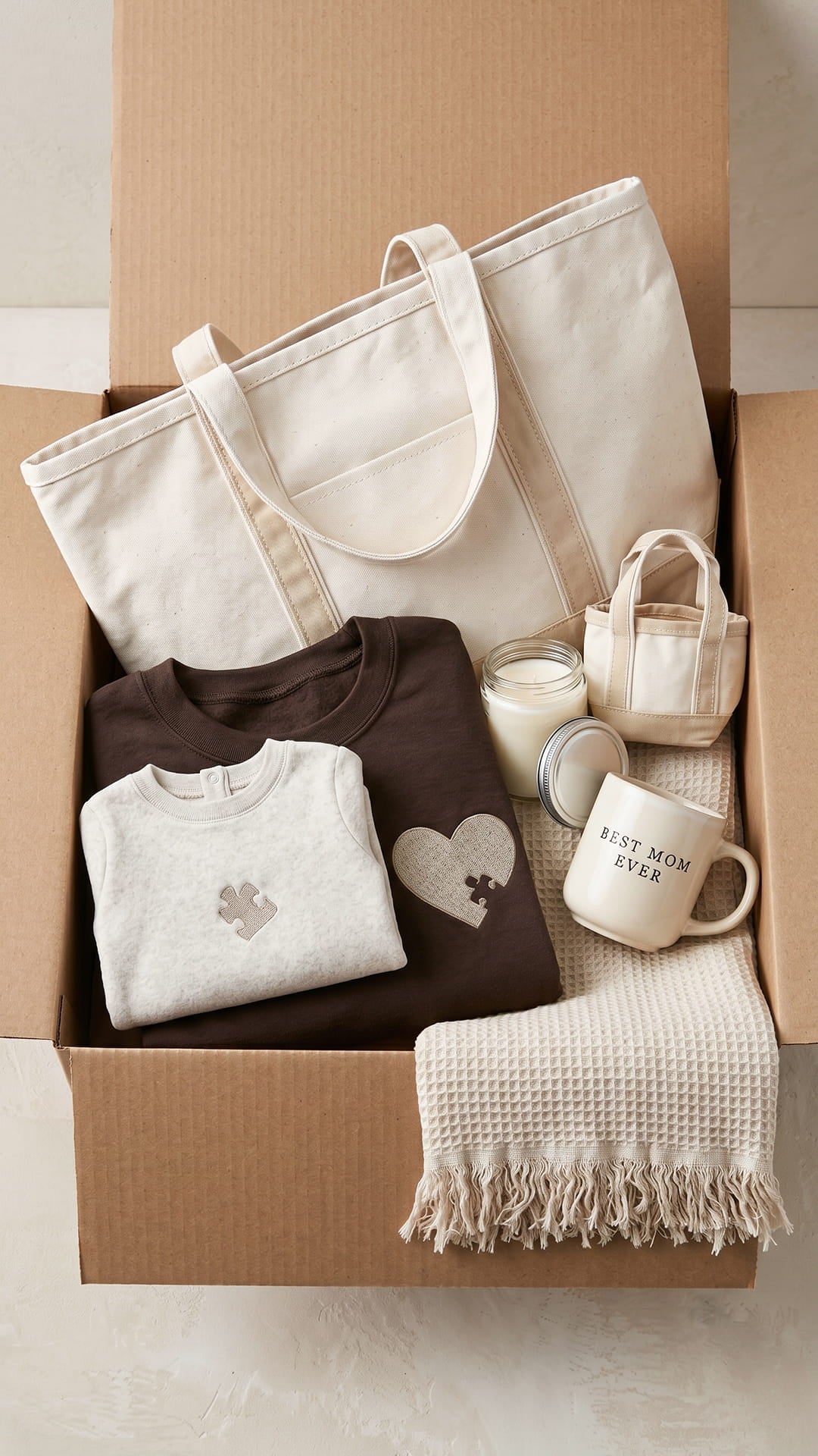 The Puzzle Piece Mama & Mini Keepsake Box | Matching Embroidered Mother & Child Gift Set