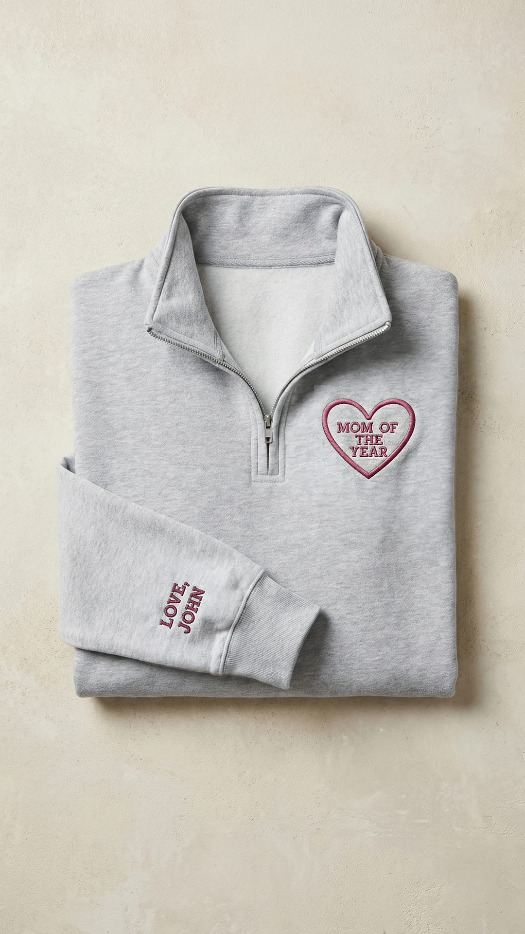 The Mom of the Year Gift Set | Embroidered Quarter-Zip Bundle