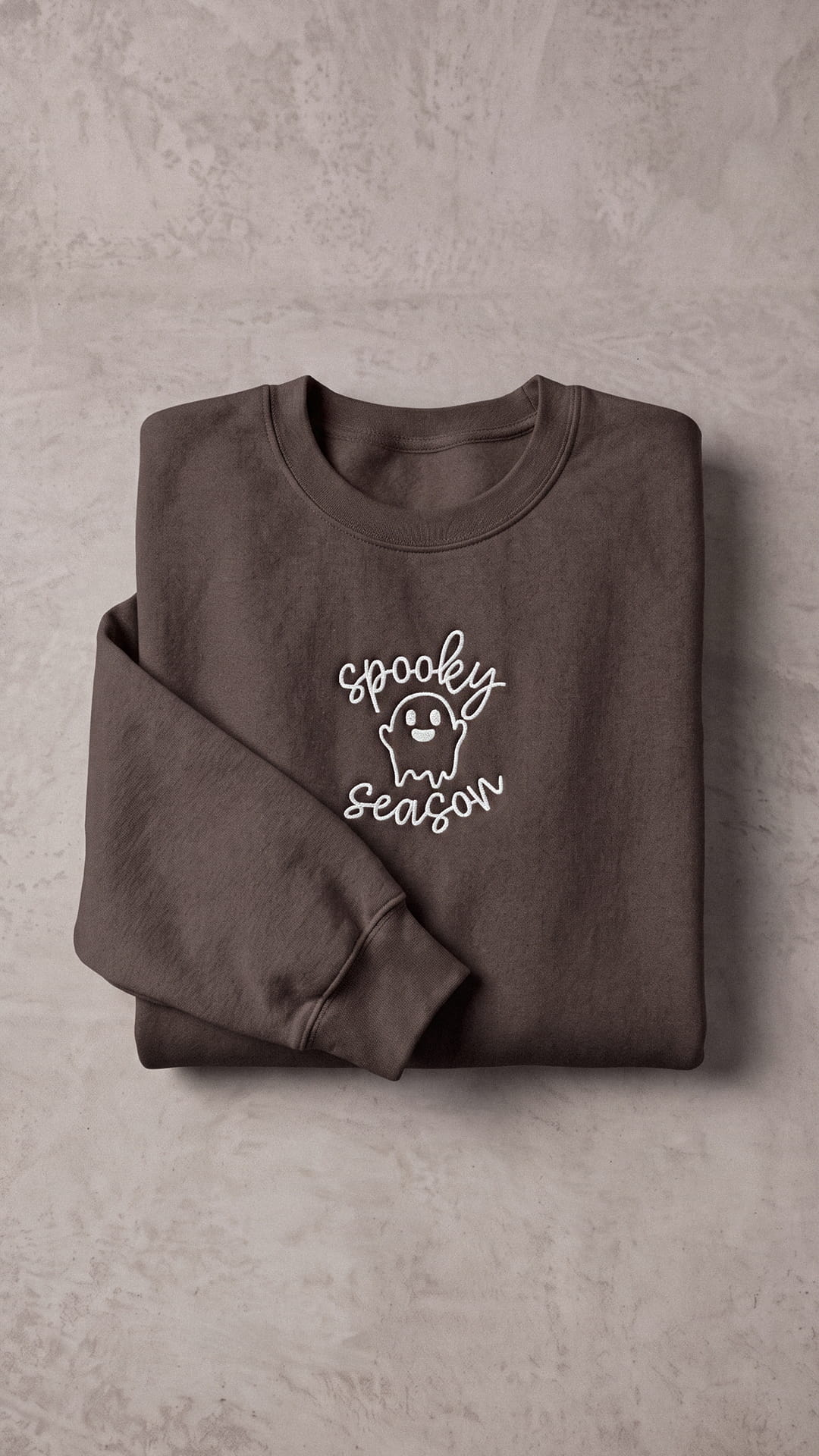 Embroidered Spooky Season Halloween Sweatshirt | Cute Ghost Design