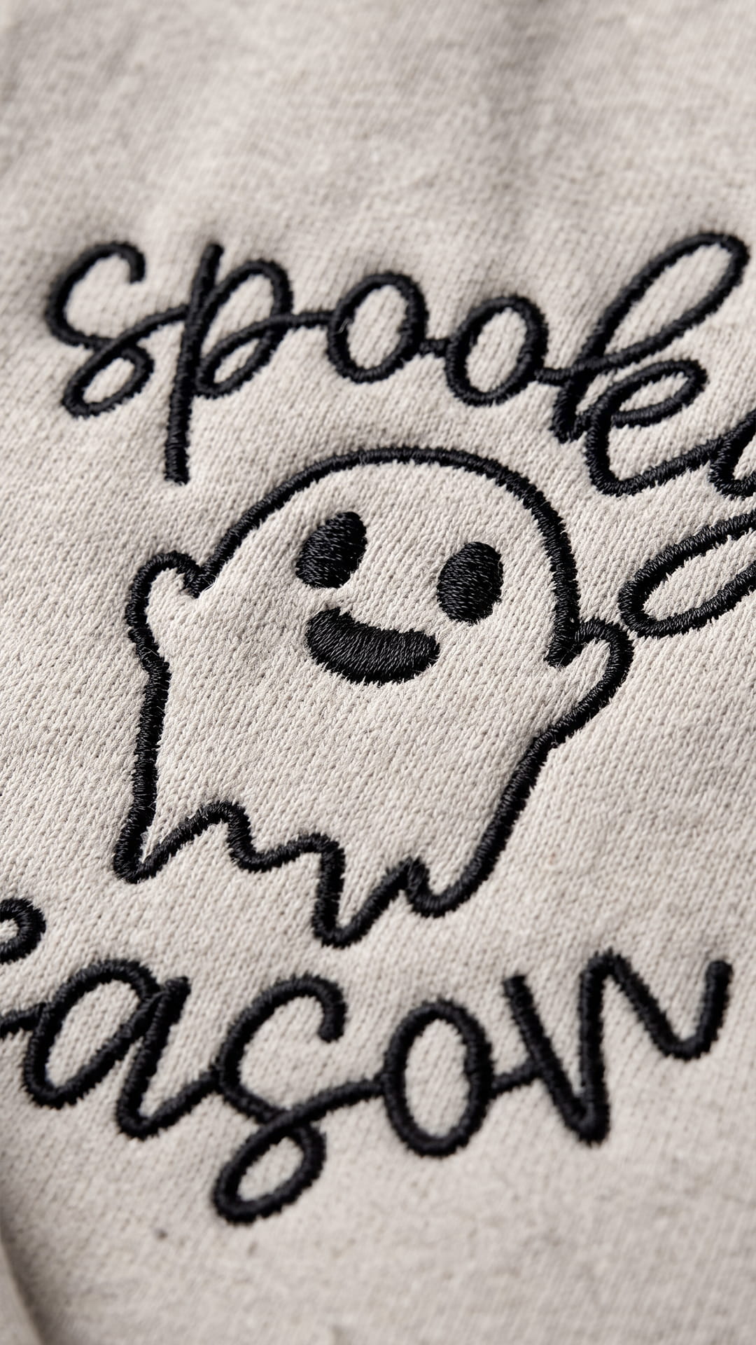 Embroidered Spooky Season Halloween Sweatshirt | Cute Ghost Design
