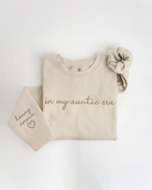 In My Auntie Era Embroidered Sweatshirt