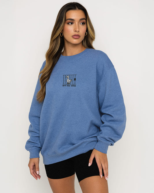 Got Too Silly Embroidered Sweatshirt